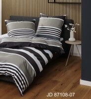 Janine Mako-Satin Bettwäsche J. D. 87108 braun grau