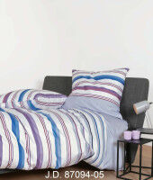 Janine Mako-Satin Bettwäsche J.D. 87094 traubenmischun dunstblau