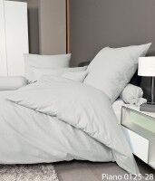 Janine Mako-Soft-Seersucker Bettwäsche PIANO 0125 platin