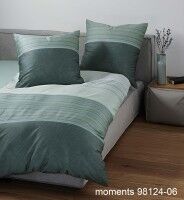 Janine Mako-Satin Bettwäsche moments 98124 grün