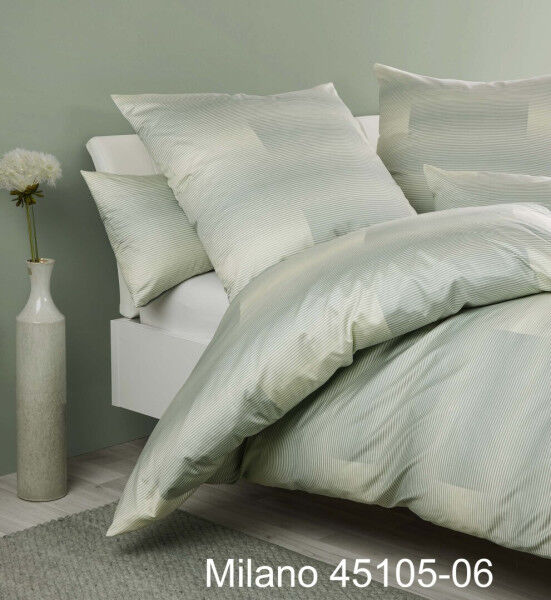 Janine Mako-Satin Bettwäsche MILANO 45105 grün limette Größe:  80x80 cm günstig online kaufen