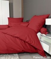 Janine Mako-Soft-Seersucker Bettwäsche PIANO 0125 burgund