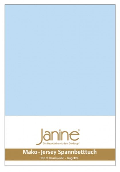 Janine Janine Spannbetttuch Mako-Feinjersey 5007 hellblau (12) Größe:  100x günstig online kaufen