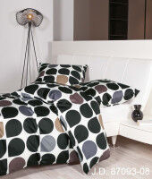 Janine Mako-Satin Bettwäsche J.D. 87093 schwarz platin