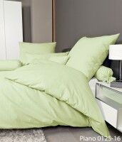 Janine Mako-Soft-Seersucker Bettwäsche PIANO 0125 lind