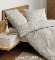 Janine Soft-Cotton Bettwäsche CORTINA 71000 natur grau