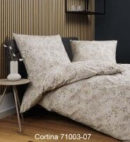 Janine Soft-Cotton Bettwäsche CORTINA 71003 natur silber