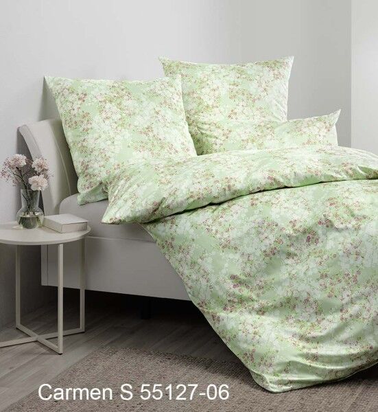 Janine Janine Interlock-Jersey Bettwäsche CARMEN S 55127 grün rosa Größe: günstig online kaufen