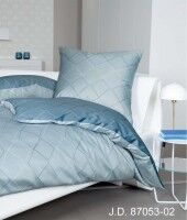 Janine Mako-Satin Bettwäsche J.D. 87053 steinblau denimblau