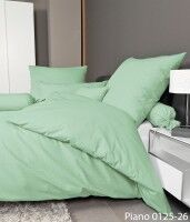Janine Mako-Soft-Seersucker Bettwäsche PIANO 0125 hellgrün