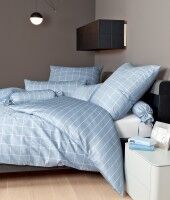 Janine Mako-Satin Bettwäsche modernclassic 39025 perlblau
