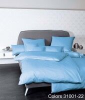 Janine Mako-Satin Bettwäsche Colors 31001 hellblau